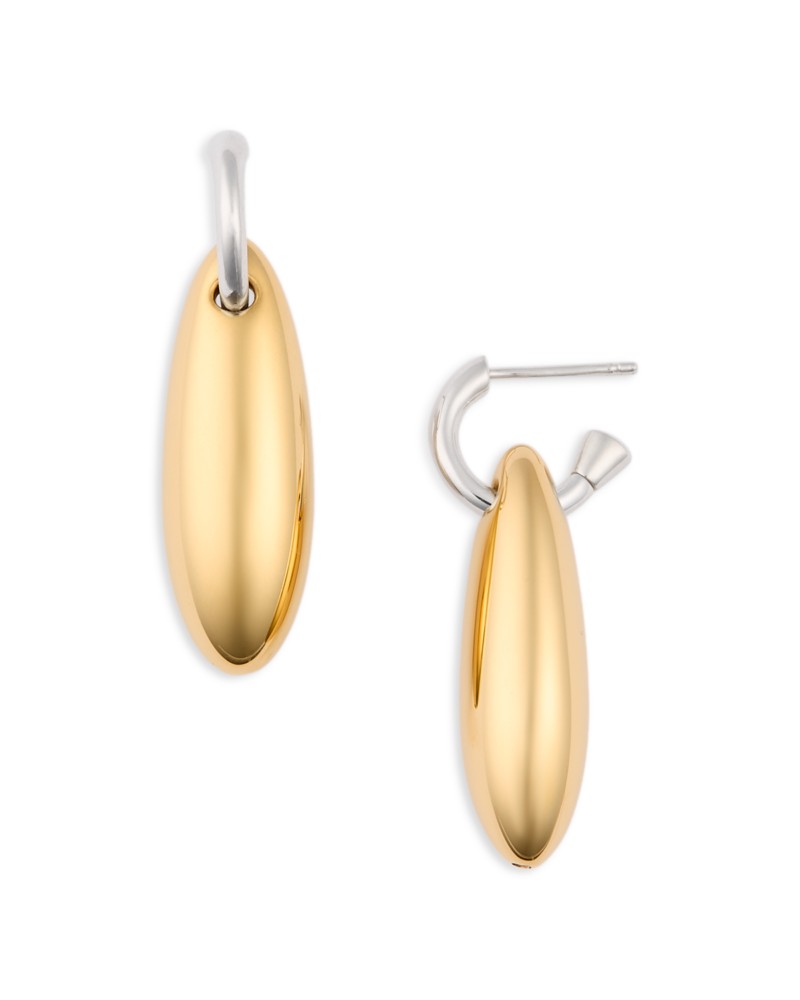 Bottega Veneta Ellipse Earrings in Burned Ora