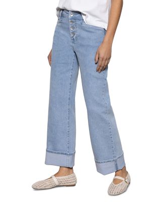 Luna Mid Rise Wide Leg Jeans in Blue Moonlight