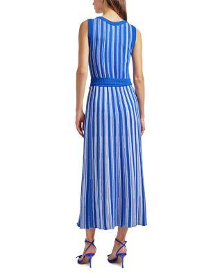 Rib Knit Striped Maxi Dress