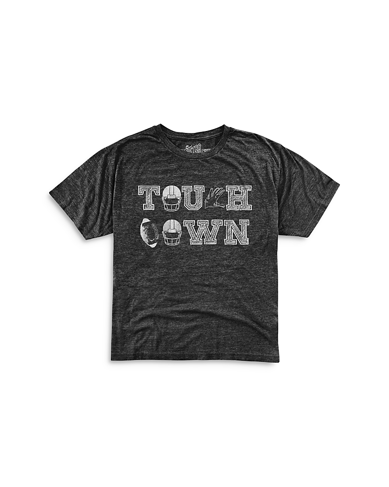 Retro Brand Boys' Touch Down Tri Blend Crewneck Tee - Little Kid In Streaky Black