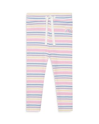 Huxbaby - Girls' Rainbow Striped Rib Leggings - Baby