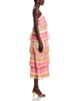 Pink Boho Printed Dress