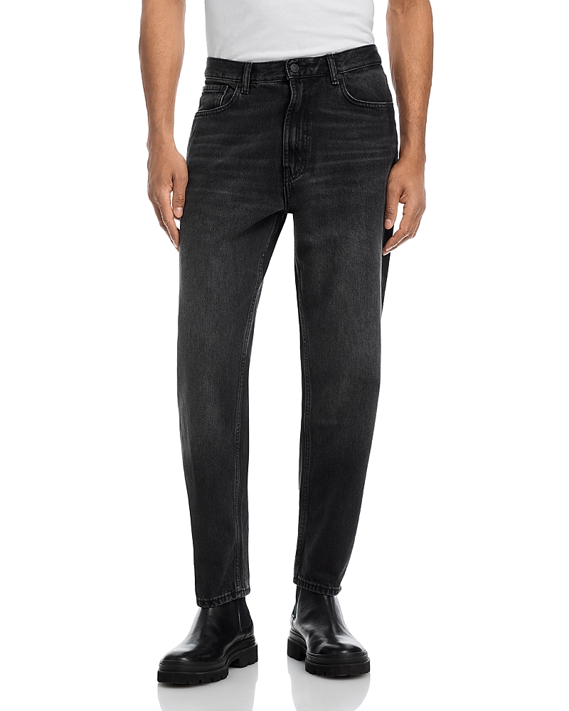 Hugo Relaxed Tapered Jeans in Charcoal Gray
