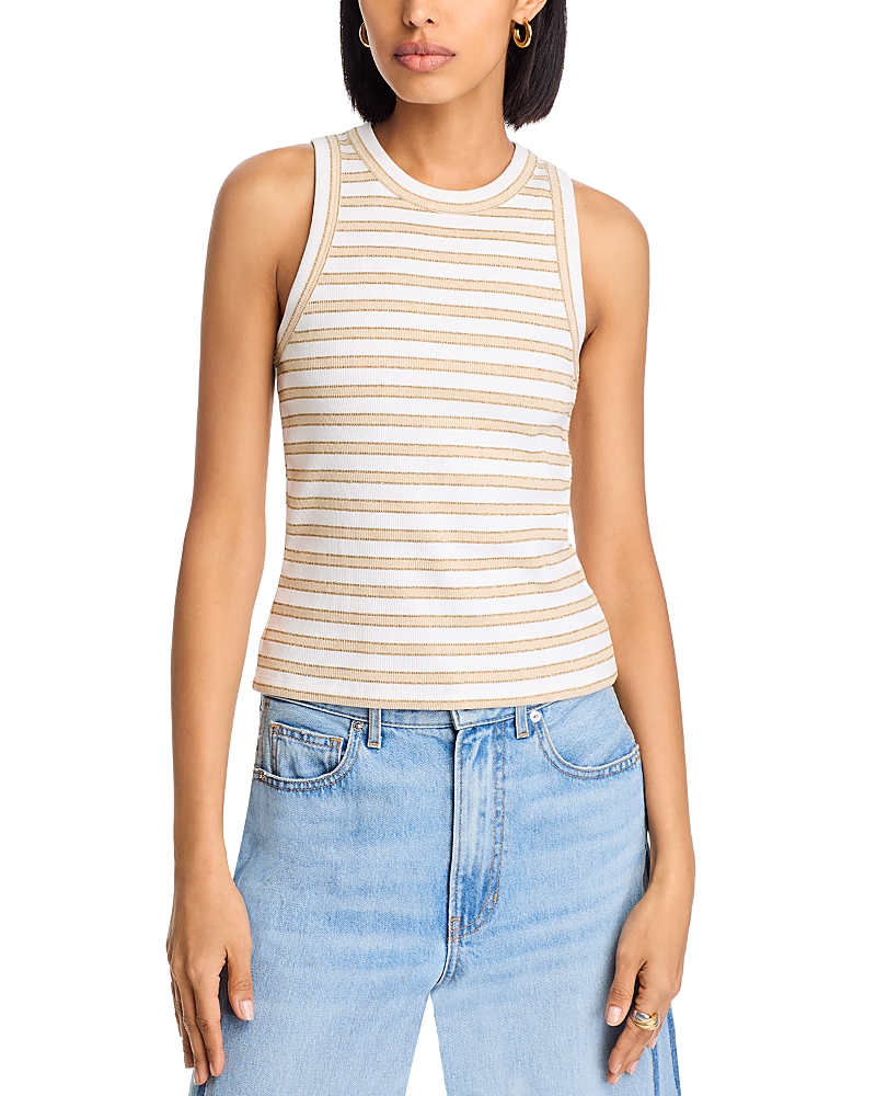 Veronica Beard Jordyn Stripe Cropped Tank Top