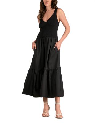 Elan - Mixed Media Tank Maxi Dress