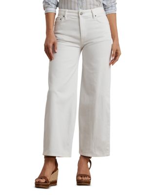 High Rise Wide Leg Cropped Jeans