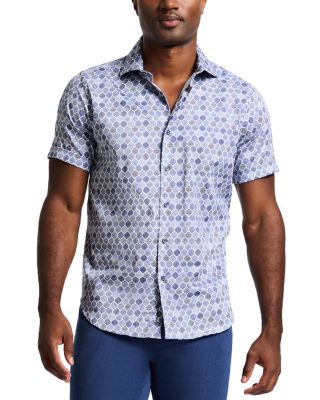 Robert Graham - Rowan Printed Short Sleeve Button Front Shirt