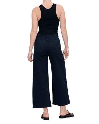 Petite Hepburn Wide Leg High Rise Ankle Jeans