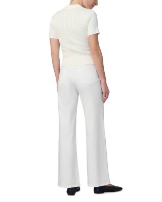 The Mia High Rise Wide Leg Petite Jeans in White