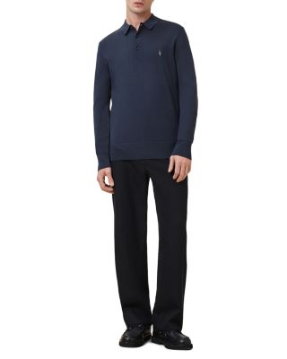 Mode Regular Fit Merino Wool Long Sleeve Polo Sweater