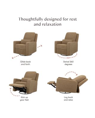 Sigi Recliner and Swivel Glider in Faux Shearling