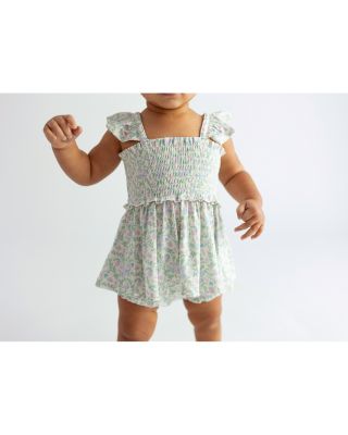 Girls' Prairie Floral Smocked Babydoll Bummie Set - Baby