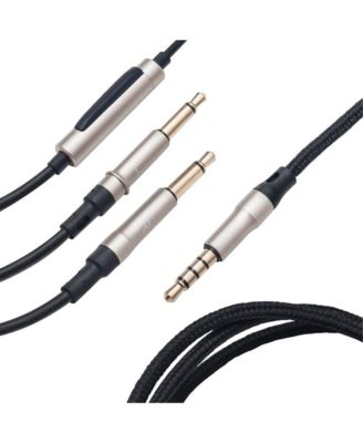 Meze Audio - Mono 3.5mm 99 Series Silver Standard Headphone Cable with Microphone - 3.9 ft.