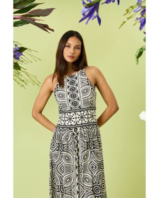 Border Print Dress