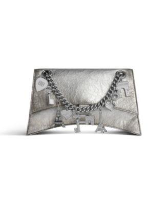 Crush Small Chain Bag Dirty Effect with Souvenirs and Rhinestones