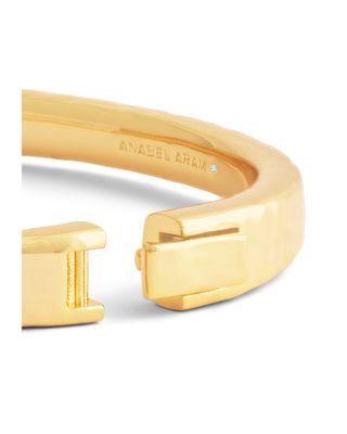 Farrier Medium Hinged Bangle Bracelet in 18K Gold Plated