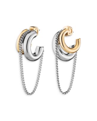 Demarson Odell Hoop Earrings in Two Tone