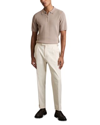 Bart Textured Half Zip Polo Shirt