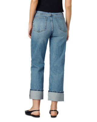 The Margot High Rise Cuffed Straight Jeans in Showdown