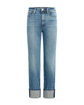 The Margot High Rise Cuffed Straight Jeans in Showdown