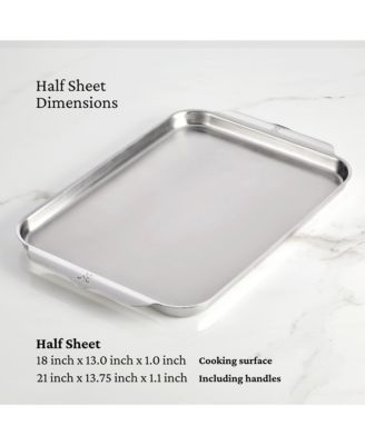 OvenBond&amp;reg; 13&amp;quot; x 18&amp;quot; Tri-Ply Clad Stainless Steel Half Sheet Pan