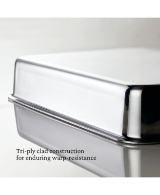 OvenBond&amp;reg; 9&amp;quot; x 13&amp;quot; Rectangular Tri-ply Clad Stainless Steel Baking Pan, Large