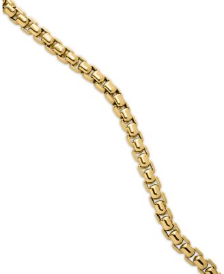 Men's Box Chain Necklace in 18K Yellow Gold 22", 5mm
