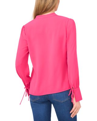 Tie Neck Long Sleeve Blouse