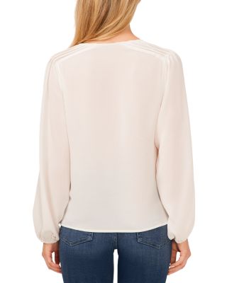 Pintuck Blouson Sleeve Blouse