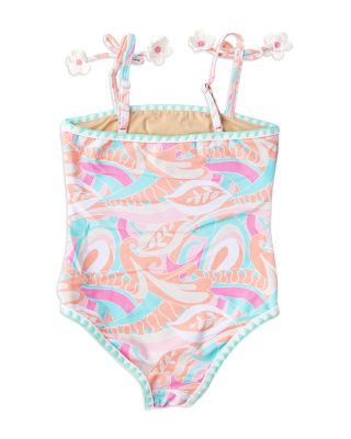 Girls' Tutti Fruity Daisy Crochet Pom Pom Swimsuit - Little Kid, Big Kid