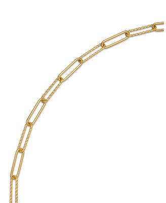 DY Madison Elongated Chain Necklace in 18K Yellow Gold, 18"
