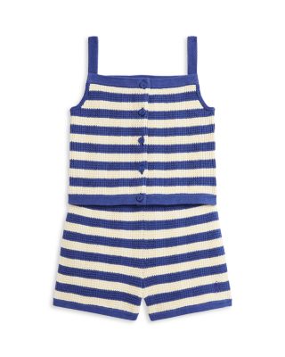 Polo Ralph Lauren - Girls' Striped Cotton Sweater Top & Short Set - Little Kid, Big Kid