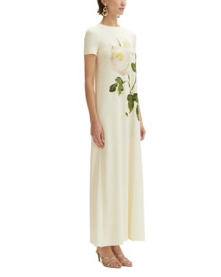 Short Sleeve Painted Rise Maxi Dress