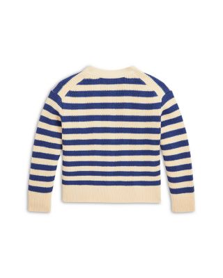  Girls' Striped Cotton V-Neck Cardigan - Little Kid, Big Kid