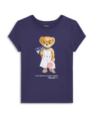 Polo Ralph Lauren - Girls' Polo Bear Cotton Jersey Tee - Little Kid, Big Kid