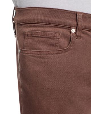 L'Homme Slim Brushed Twill Pants in Mauve