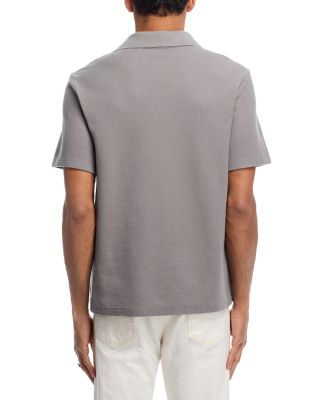 Jacquard Short Sleeve Open Collar Polo Shirt