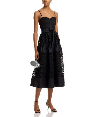 AQUA - Eyelet Midi Dress - Exclusive