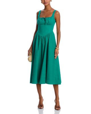 AQUA - Tie Front Midi Dress - Exclusive