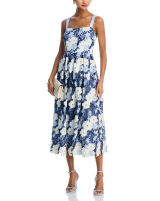 AQUA - Floral Lace Midi Dress - Exclusive