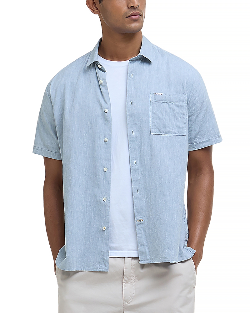 BARBOUR NELSON TAILORED FIT SHORT SLEEVE BUTTON DOWN SHIRT