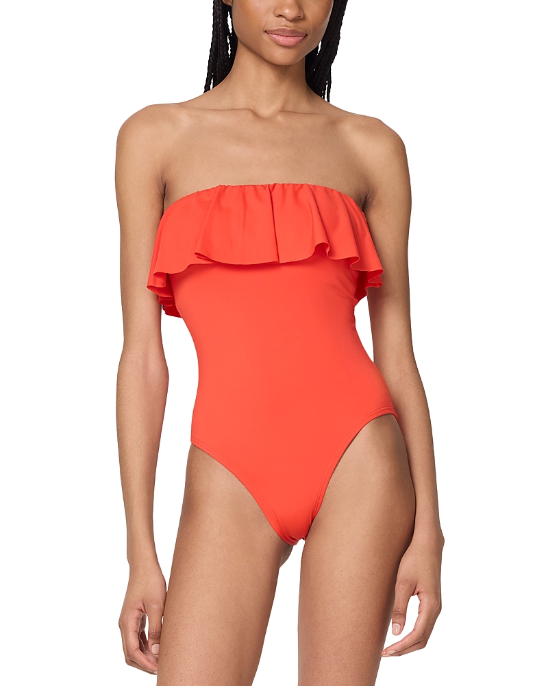 kate spade new york Ruffle One Piece Swimsuit