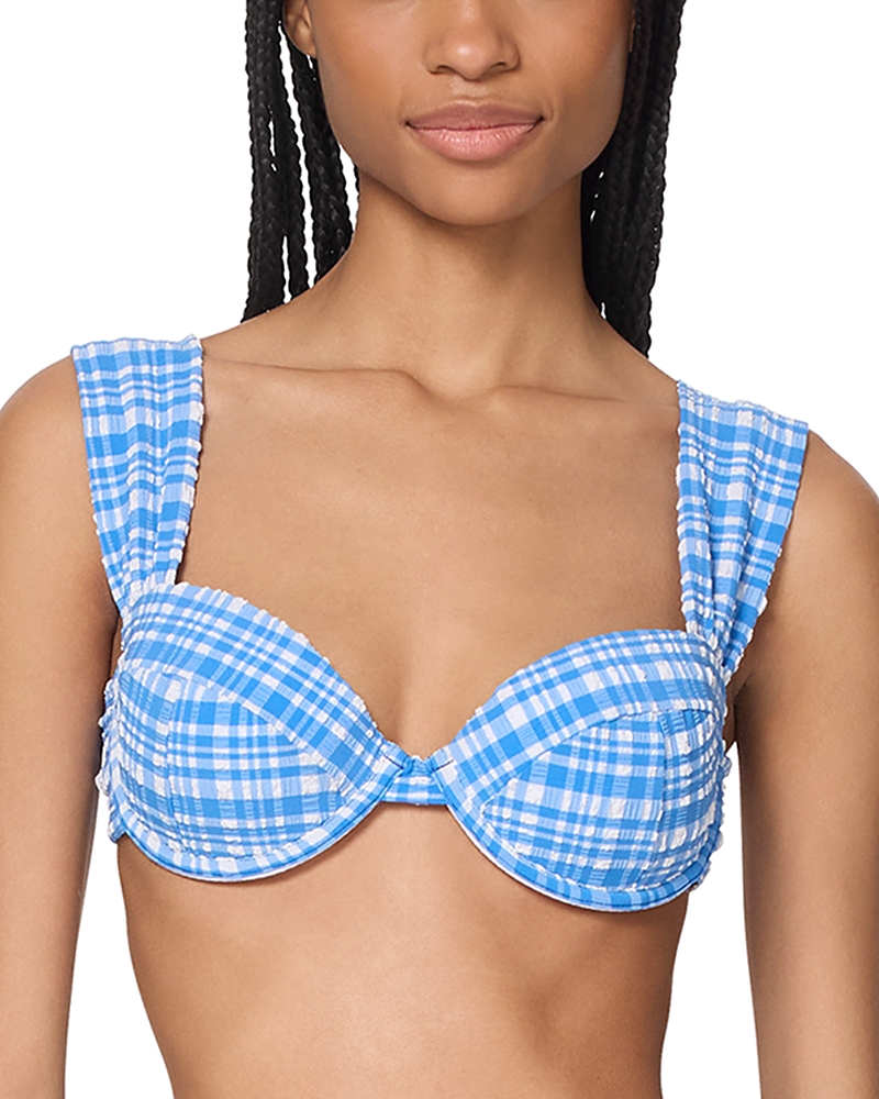 kate spade new york Check Underwire Bra Top