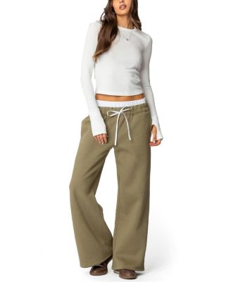 Drawstring Boxer Detail Sweatpants