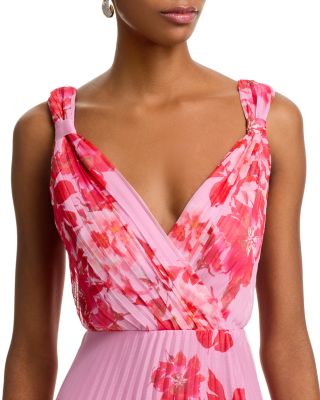 Pleated Floral Dress - Exclusive 