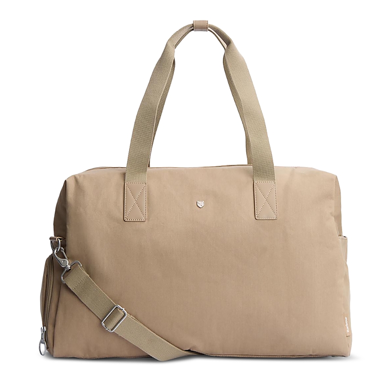 Barbour Cascade Cotton Twill Duffle Bag In Washed Stone
