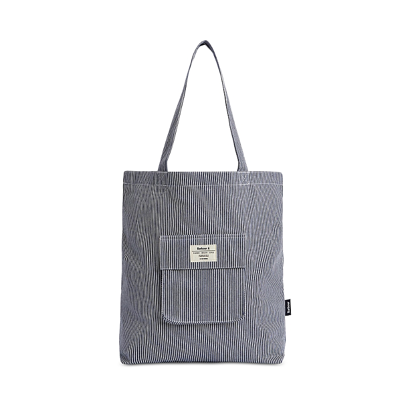 Barbour Tynedale Mens Tote Bag In Navy/white