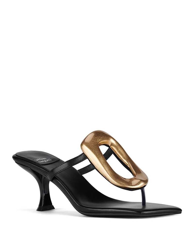 Jeffrey Campbell Linq Up Sandal In Black Gold