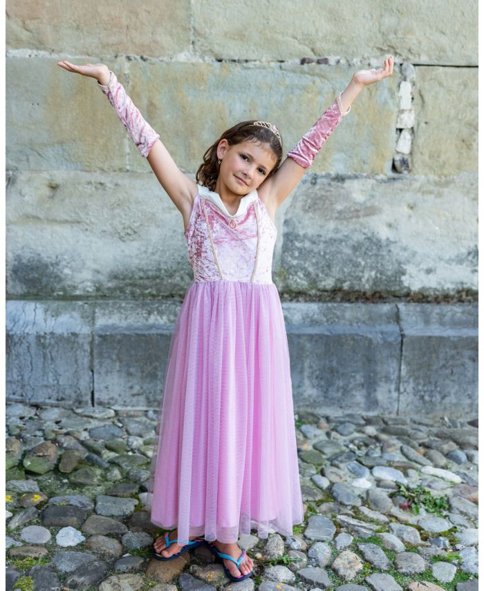 Velvety Soft Sleeping Sweetheart Princess Gown with Arm Warmers Costume - Ages 3-8 Years