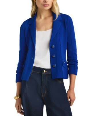 St. John - Mixed Gauge Rib Knit Jacket